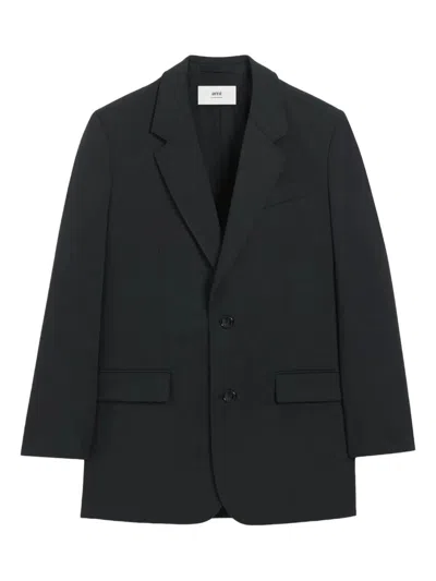Coutr.com Ami Paris Wool Loose Double Breasted Jacket In Gray