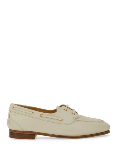 Coutr.com Bally Pathy Laced Loafers In Smooth Leather In White