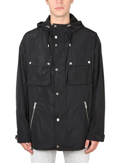 Coutr.com Balmain Zip-front Drawstring Jacket In Black