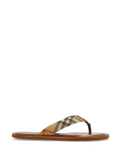 Coutr.com Burberry Check Pavilion Sandals In Brown