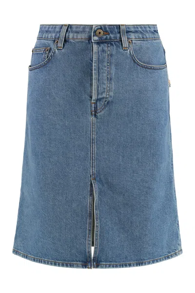 Coutr.com Burberry Denim Skirt In Blue