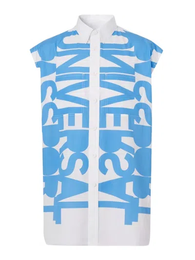 Coutr.com Burberry Sleeveless Shirt In Blue