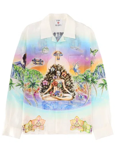 Coutr.com Casablanca Innersense/innocence Linen Shirt In Multi
