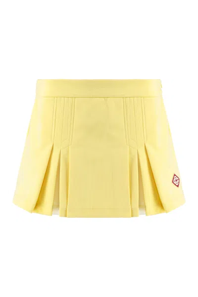 Coutr.com Casablanca Pleated Skirt In Yellow