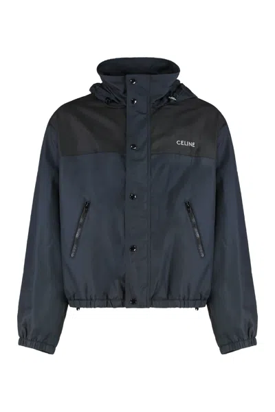 Coutr.com Celine 25fw Logo Embroidery Windbreaker Jacket In Blue