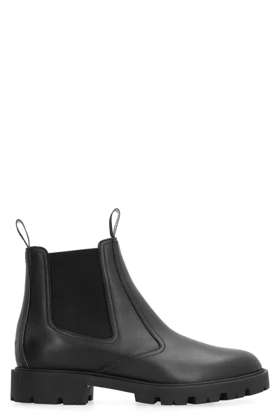 Coutr.com Celine サイドゴアブーツ Chelsea Boot 15 マーガレット シアリング付き チェルシーブーツ メンズ レザー ムートン シューズ 靴 In Black