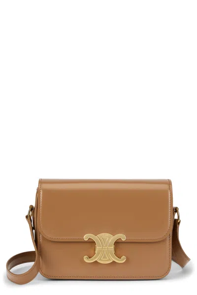 Coutr.com Celine Teen Triomphe Bag In Shiny Calfskin In White