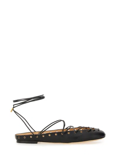 Coutr.com Chloé Ghillies Ballerina Flats In Black