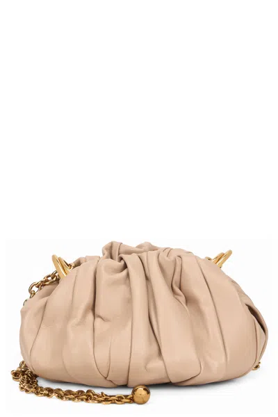 Coutr.com Chloé Plissé Shoulder Bag With Chain In Pleated Lambskin In Neutral