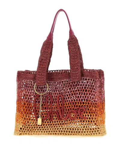 Coutr.com Chloé Summer Banana East-west Tote Bag In Raffia In Multi