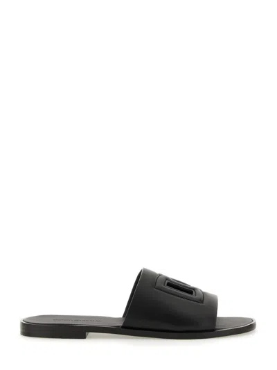 Coutr.com Dolce & Gabbana Calfskin Slide In Black