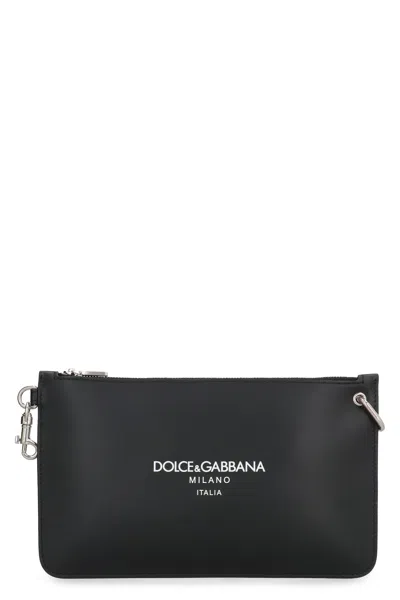 Coutr.com Dolce & Gabbana Calfskin Toiletry Bag In Black