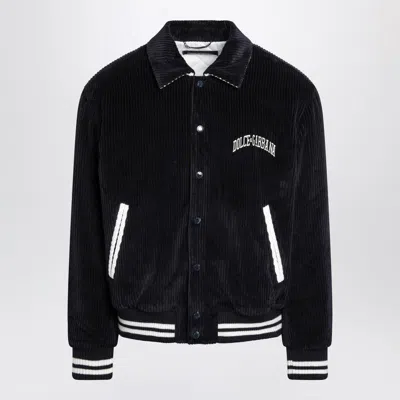 Coutr.com Dolce & Gabbana Corduroy Bomber Jacket In Blue