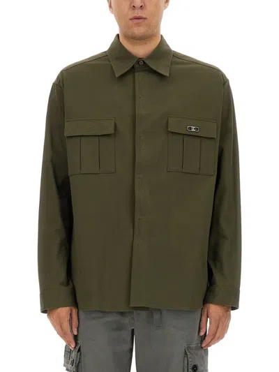Coutr.com Dolce & Gabbana Cotton Shirt With Pockets In Green