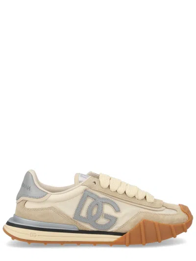 Coutr.com Dolce & Gabbana 'dg Athletic' Sneaker With Dg Logo On The Side In Leather Woman In Sand