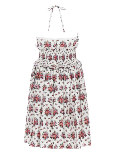 Coutr.com Dolce & Gabbana Floral Print Cotton Midi Dress In Multi