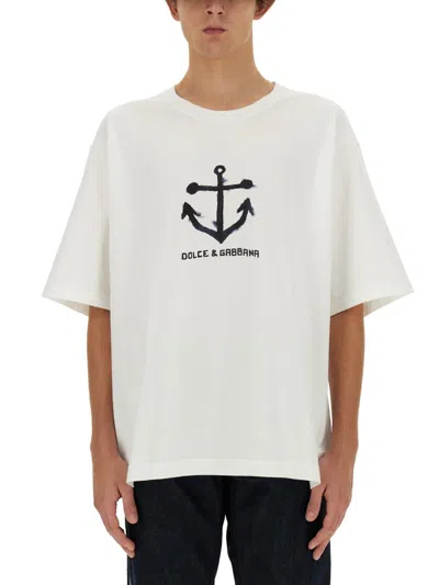 Coutr.com Dolce & Gabbana Marina Print T-shirt In White