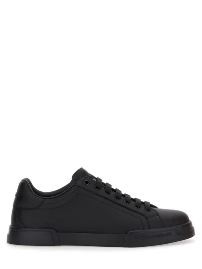 Coutr.com Dolce & Gabbana Portofino Light Sneaker In Calfskin For Men In Black