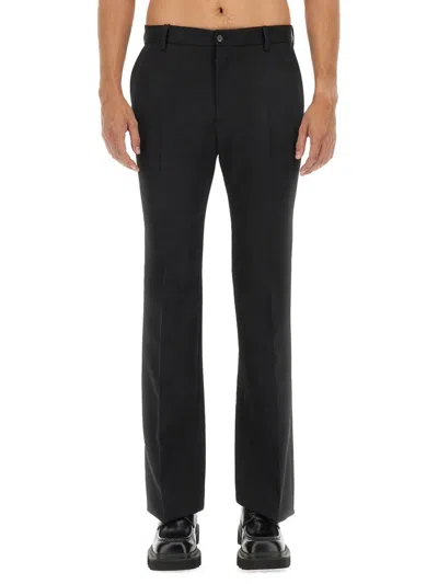 Coutr.com Dolce & Gabbana Pressed-crease Wool Trousers In Black