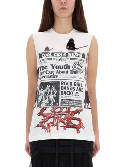 Coutr.com Dolce & Gabbana Printed Jersey Top In White