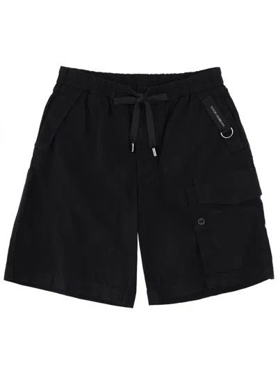 Coutr.com Dolce & Gabbana Waxed Faille Bermuda Shorts In Black