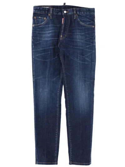 Coutr.com Dsquared Dark Clean Wash Teddy Jeans In Blue