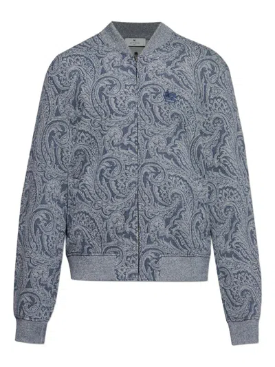 Coutr.com Etro Bomber Jacket With Logo In Gray