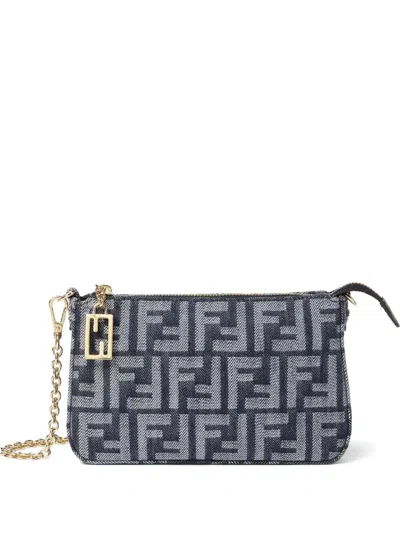 Coutr.com Fendi Baguette Pouch Fabric In Gray