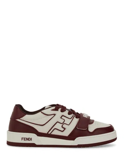 Coutr.com Fendi 'match' Low-top Sneakers In Leather With Details In Multi