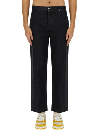 Coutr.com Fendi Straight-leg Jeans With Ff Turn-up Hem In Black