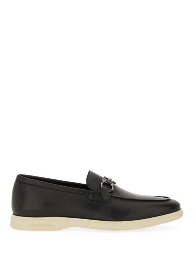 Coutr.com Ferragamo Casual Loafer With Gancini Ornament - Men In Black