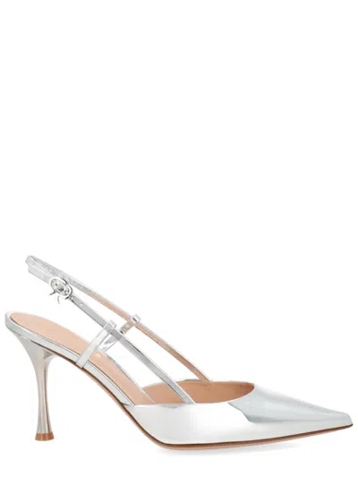 Coutr.com Gianvito Rossi Slingback Ascent In Silver