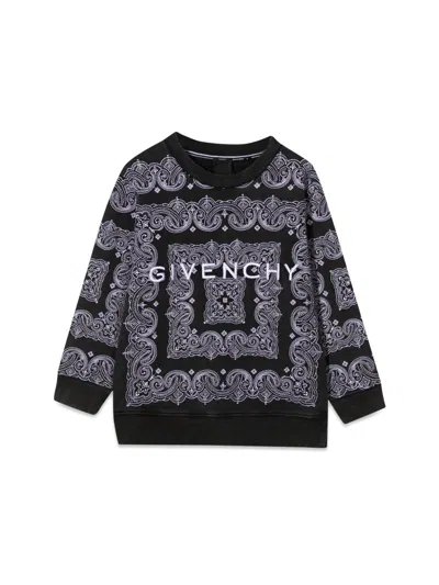 Coutr.com Givenchy Crewneck Sweatshirt Patterned Print And Logo In Black