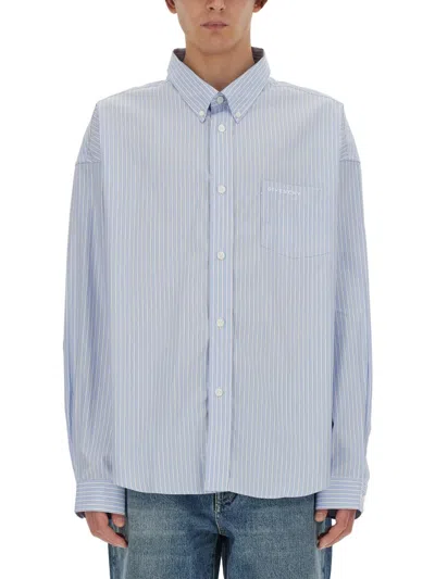 Coutr.com Givenchy Striped Long-sleeved Shirt In Blue