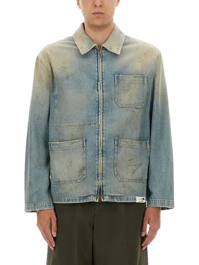 Coutr.com Golden Goose Men's Jacket In Denim Cotton With Distressed Treatment In Blue