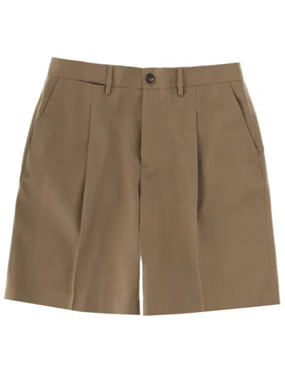 Coutr.com Golden Goose Men's Wool Gabardine Bermuda Shorts In Green
