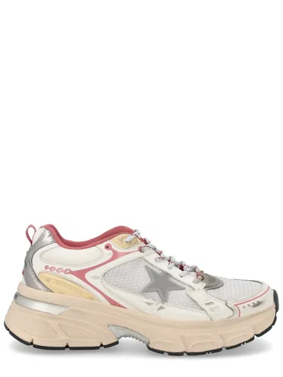Coutr.com Golden Goose Women's Lightstar In Leather And Mesh With Star In Multi