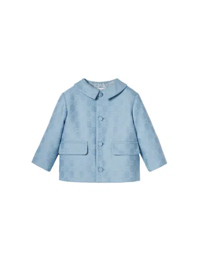 Coutr.com Gucci Baby Gg Flannel Jacket In Blue