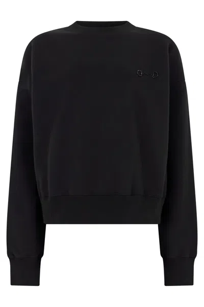 Coutr.com Gucci Cotton Jersey Sweatshirt With Embroidery In Black