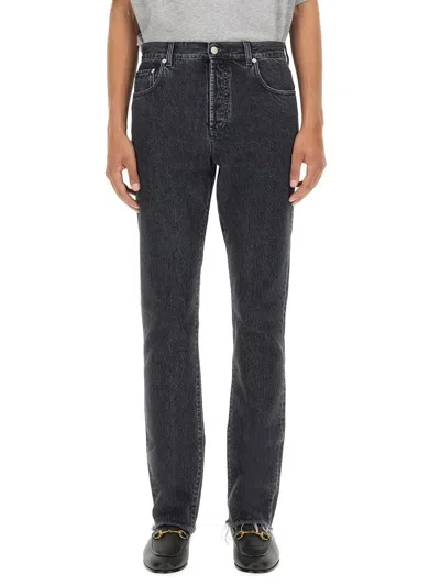 Coutr.com Gucci Denim Pants With Label In Black
