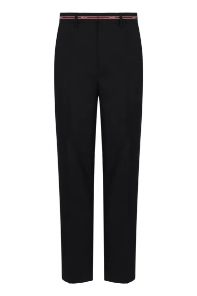 Coutr.com Gucci Selvedge-detail Wool Trousers In Blue