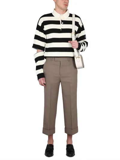 Coutr.com Gucci Ss23 Striped Detachable Sleeve Polo Shirt Men In White