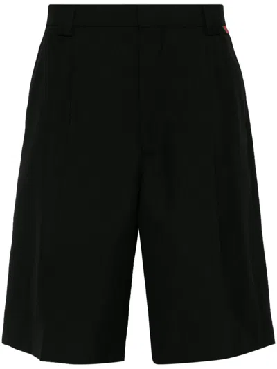 Coutr.com Gucci Wool Blend Shorts With Web Loop In Black