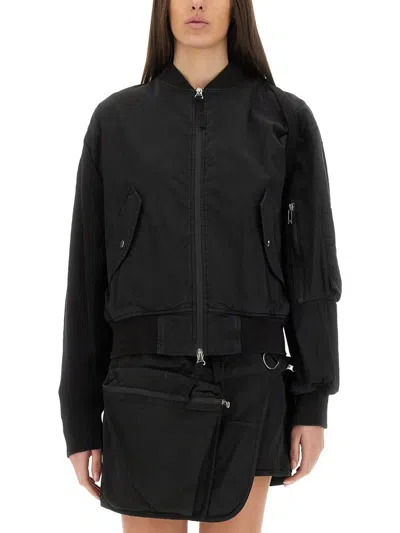 Coutr.com Helmut Lang Logo Bomber Jacket In Black