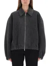 Coutr.com Helmut Lang Shell Bomber In Gray