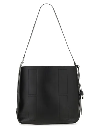Coutr.com Hogan Hocket Medium Leather Hobo Bag In Black