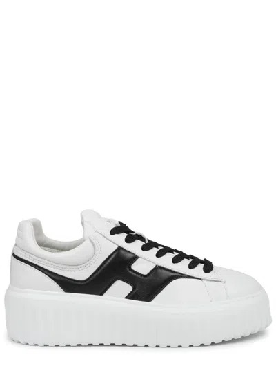 Coutr.com Hogan H-stripes Plataform Sneakers In White