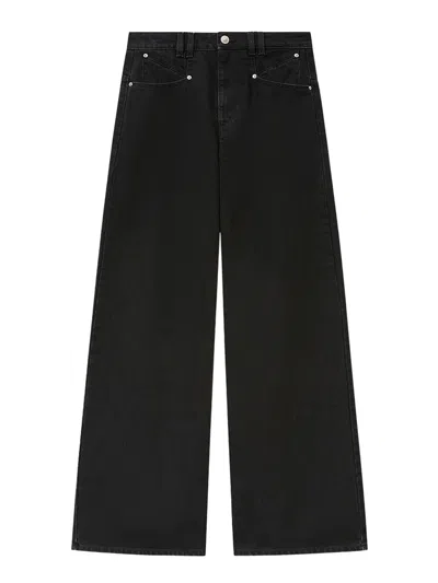 Coutr.com Isabel Marant Cotton Denim "lemony" Pants In Black