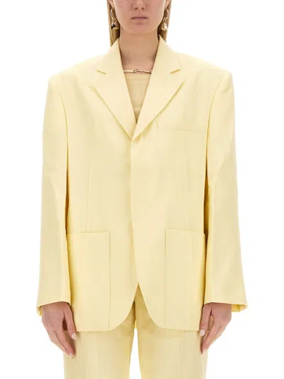 Coutr.com Jacquemus La Veste D'homme Long Sleeved Blazer In Yellow