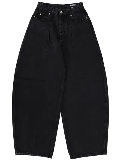 Coutr.com Jacquemus The Ovalo De-nîmes Denim Pants In Black